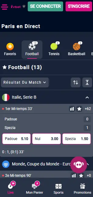 Fonctionnalités principales de VBET
